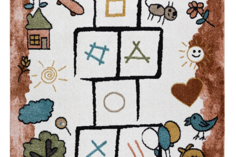 Dětský kusový koberec Fun Hop pink