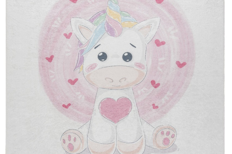 Dětský kusový koberec Bambino 1128 Unicorn cream