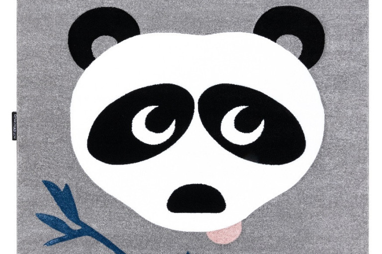 Dětský kusový koberec Petit Panda grey