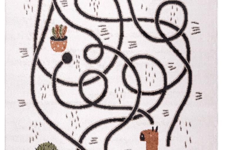 Dětský kusový koberec Fun Game llama cream