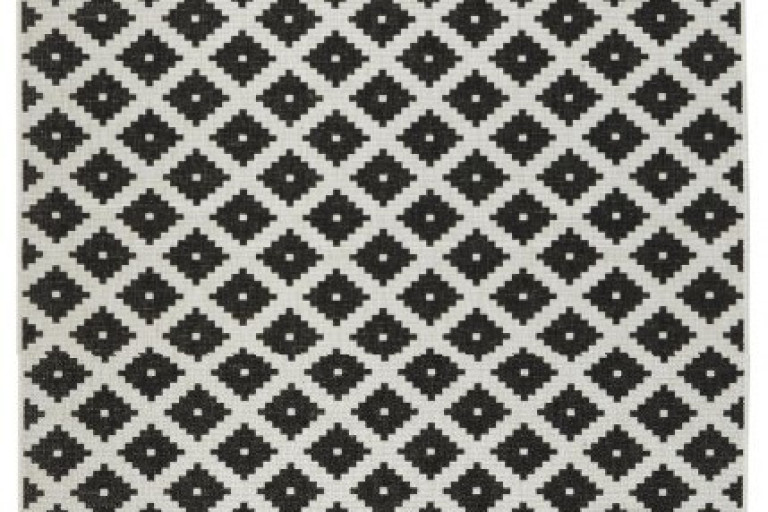 Kusový koberec Twin-Wendeteppiche 103124 schwarz creme