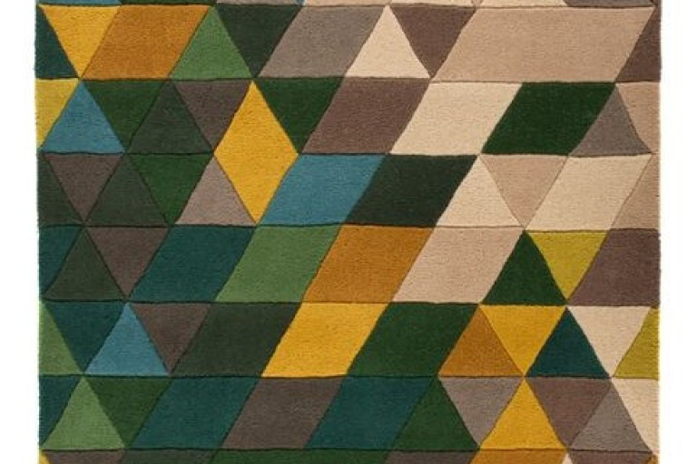 Ručně všívaný kusový koberec Illusion Prism Green/Multi