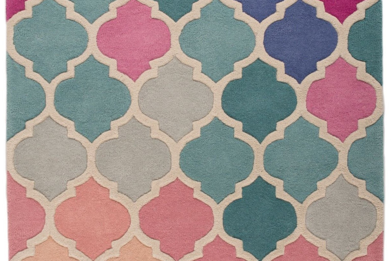 Ručně všívaný kusový koberec Illusion Rosella Pink/Blue