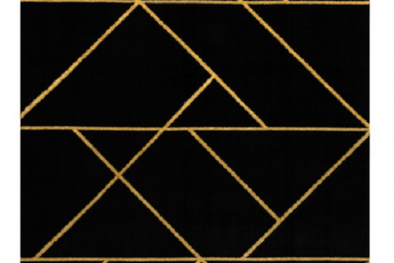 Kusový koberec Emerald geometric 1012 black and gold