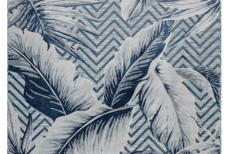 Kusový koberec Botanic 65242 Feathers aqua – na ven i na doma