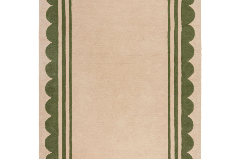Ručně všívaný kusový koberec Lois Scallop Green