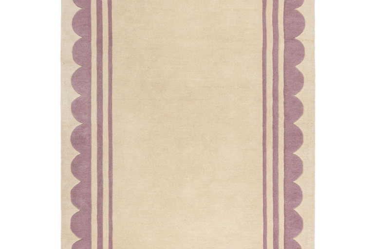 Ručně všívaný kusový koberec Lois Scallop Purple
