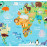 Dětský kusový koberec Torino kids 233 WORLD MAP