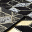 Běhoun Gloss 400B 86 3D geometric black/gold