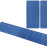 Kobercová sada Nasty 101153 Blau 3 díly: 70x140 cm (2x), 70x240 cm (1x) cm