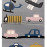 Dětský kusový koberec Petit Toys cars grey
