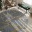 Kusový koberec Emerald geometric 1012 grey and gold kruh