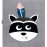 Dětský kusový koberec Petit Raccoon mukki grey