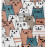 Dětský kusový koberec Fun Gatti Cats pink