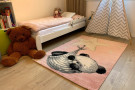 Kusový koberec Kiddo A1083 pink - medvídek růžový