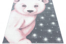 Kusový koberec Bambi 810 pink - růžový medvídek