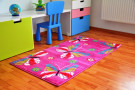 Kusový koberec Kids 410 - fialoví motýlci