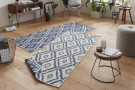 Kusový koberec Twin-Wendeteppiche 103137 blau creme
