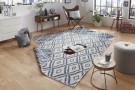 Kusový koberec Twin-Wendeteppiche 103137 blau creme