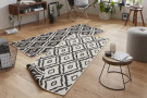 Kusový koberec Twin-Wendeteppiche 103134 schwarz creme