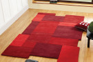 Ručně všívaný kusový koberec Abstract Collage Red