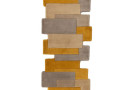 Ručně všívaný kusový koberec Abstract Collage Ochre/Natural