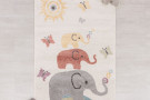 Dětský kusový koberec Bambino Elephants Cream/Multi