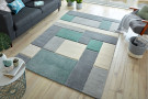 Kusový koberec Hand Carved Cosmos Mint/Grey/Cream
