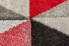 Kusový koberec Hand Carved Aurora Grey/Red