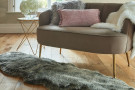 Kusový koberec Freja Faux Fur Copenhagen Charcoal