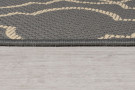 Kusový koberec Florence Alfresco Milan Anthracite/Beige kruh