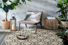 Kusový koberec Florence Alfresco Milan Beige/Black kruh