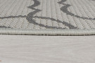 Kusový koberec Florence Alfresco Milan Grey/Black kruh