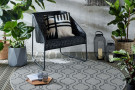Kusový koberec Florence Alfresco Milan Grey/Black kruh