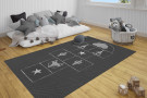 Dětský kusový koberec Flatweave Kids Rugs 104874 Black/Cream