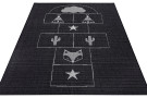 Dětský kusový koberec Flatweave Kids Rugs 104874 Black/Cream
