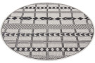 Kusový koberec Flatweave 104852 Black/Cream kruh