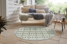 Kusový koberec Flatweave 104853 Green/Cream kruh