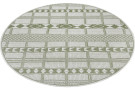 Kusový koberec Flatweave 104853 Green/Cream kruh