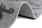 Dětský kusový koberec Flatweave 104887 Silver/Grey kruh