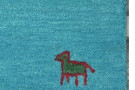 Ručně všívaný kusový koberec Asra wool tyrkys