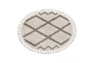 Kusový koberec Berber Asila cream and brown kruh