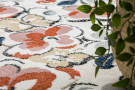 Kusový koberec Botanic 65239 flowers ecru – na ven i na doma