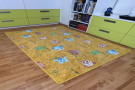 Dětský koberec Sovička SILK 5248 oranžovožlutá