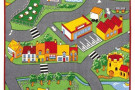 Metrážový koberec se silnicemi Little Village 90