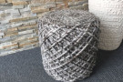 Pletený puf Pouf Royal 888 taupe
