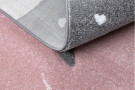 Dětský kusový koberec Petit Flamingos hearts grey