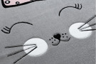Dětský kusový koberec Petit Cat crown grey kruh