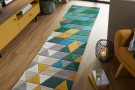 Ručně všívaný běhoun Illusion Prism Green/Multi