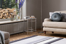 Pruhovaný moderní koberec Laura Ashley Eaton charcoal 81004